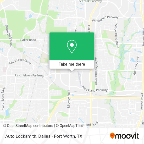 Auto Locksmith map
