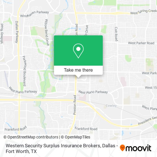 Western Security Surplus Insurance Brokers map