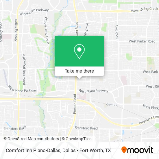 Mapa de Comfort Inn Plano-Dallas