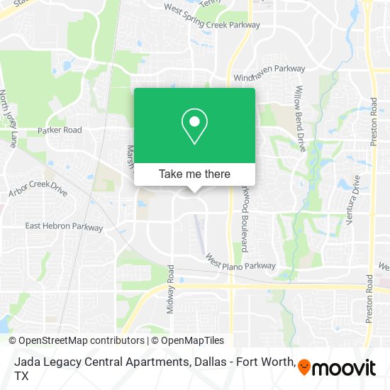 Jada Legacy Central Apartments map