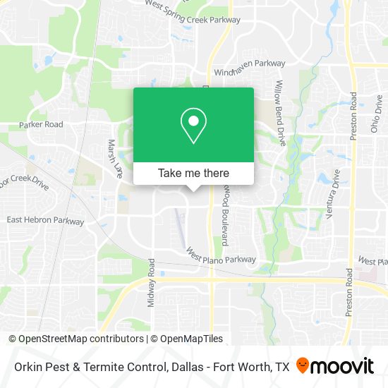 Mapa de Orkin Pest & Termite Control