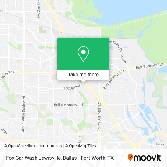 Fox Car Wash Lewisville map