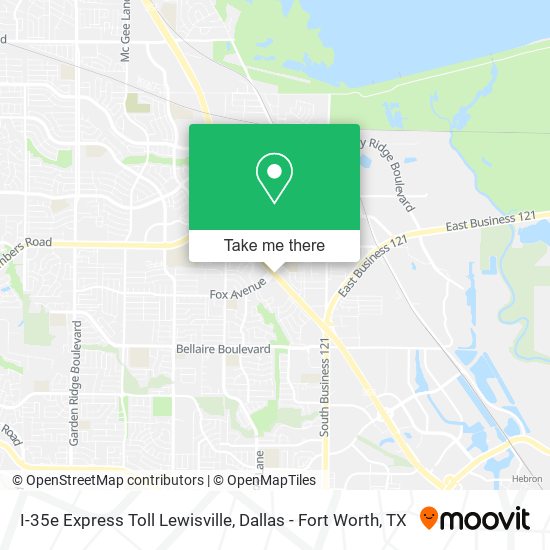 Mapa de I-35e Express Toll Lewisville