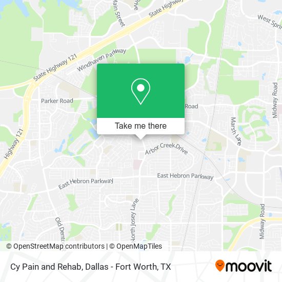 Cy Pain and Rehab map