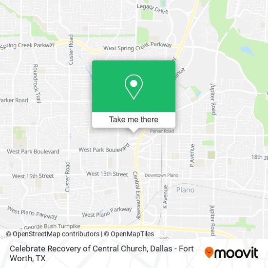 Celebrate Recovery of Central Church map