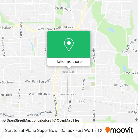 Mapa de Scratch at Plano Super Bowl