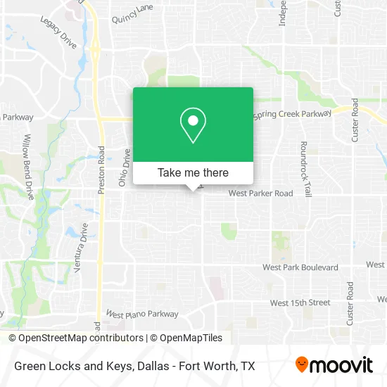 Green Locks and Keys map