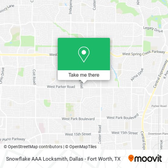 Snowflake AAA Locksmith map