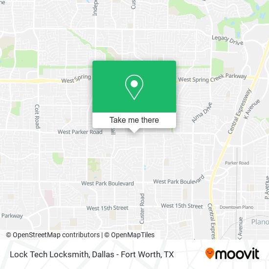 Mapa de Lock Tech Locksmith