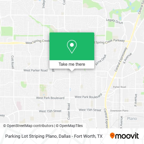 Parking Lot Striping Plano map