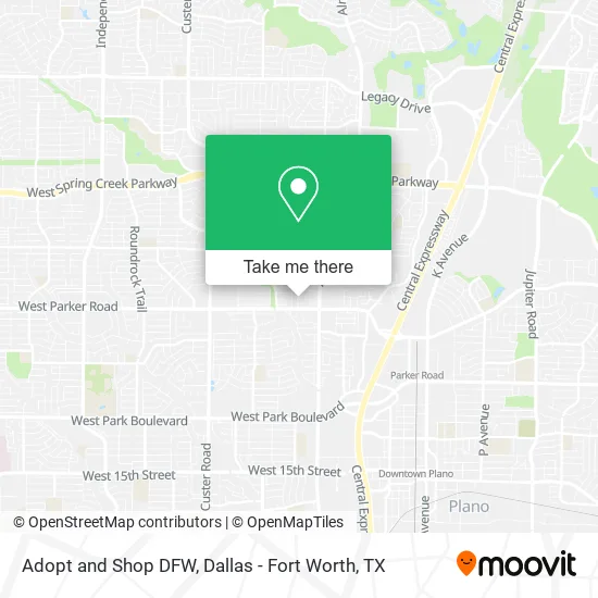 Adopt and Shop DFW map