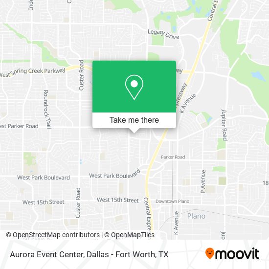 Aurora Event Center map
