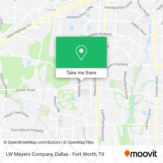 LW Meyers Company map