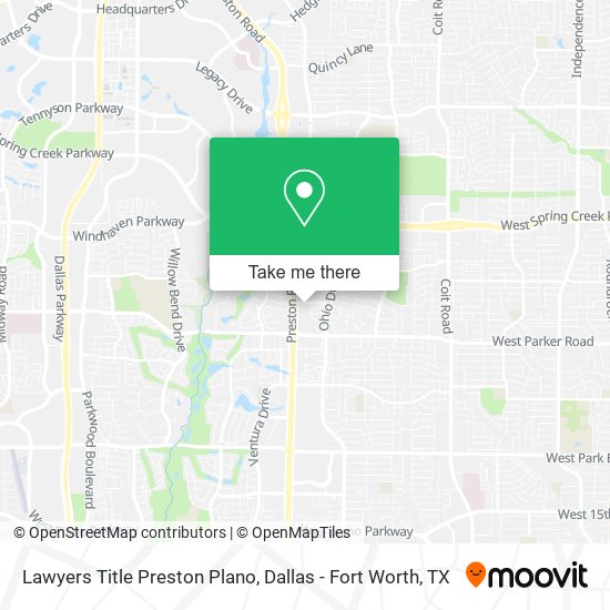 Lawyers Title Preston Plano map