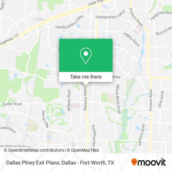Mapa de Dallas Pkwy Exit Plano