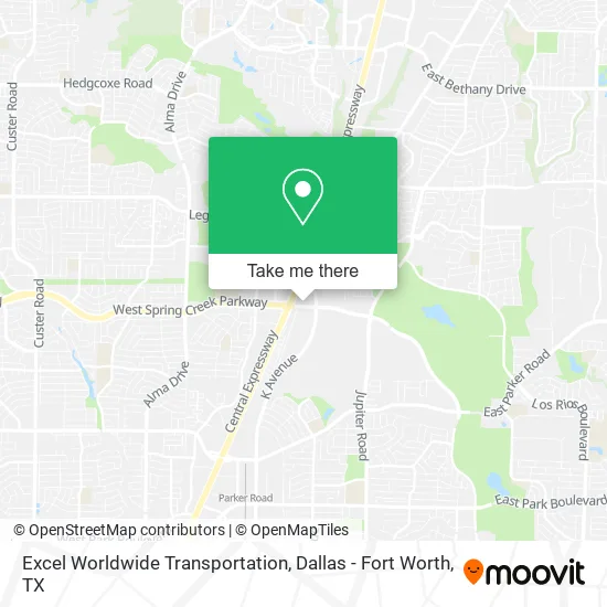 Excel Worldwide Transportation map