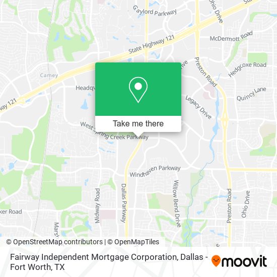 Mapa de Fairway Independent Mortgage Corporation