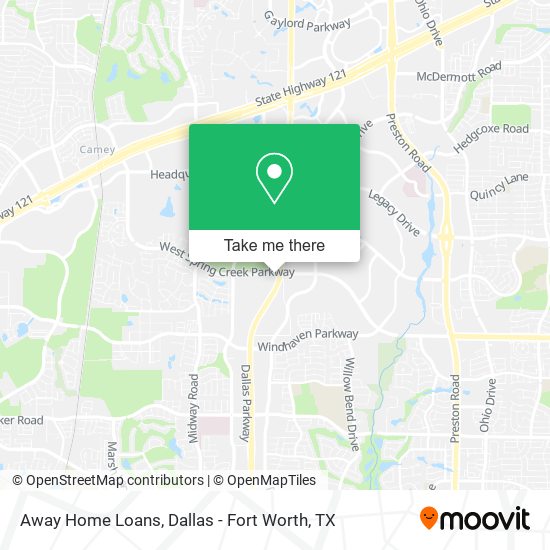 Mapa de Away Home Loans