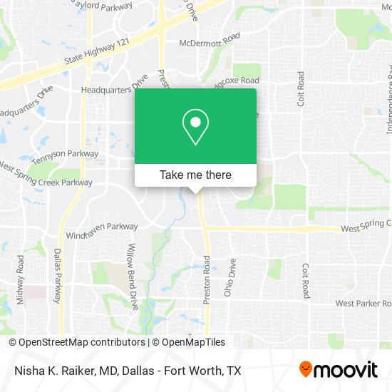 Nisha K. Raiker, MD map