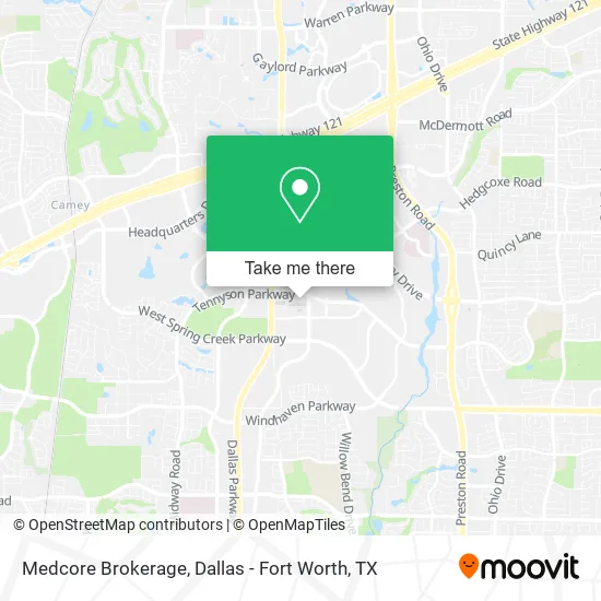 Medcore Brokerage map