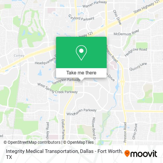 Mapa de Integrity Medical Transportation