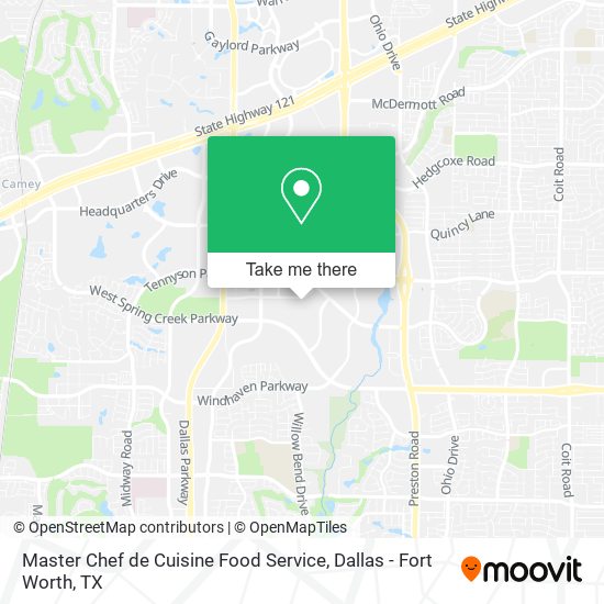 Master Chef de Cuisine Food Service map