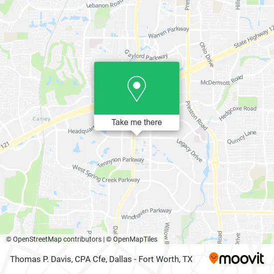 Mapa de Thomas P. Davis, CPA Cfe