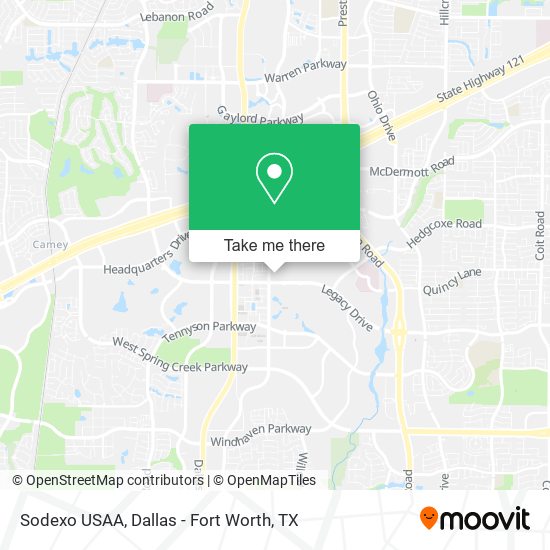 Sodexo USAA map