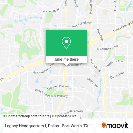 Legacy Headquarters I map