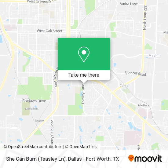 Mapa de She Can Burn (Teasley Ln)
