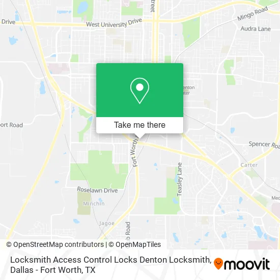 Locksmith Access Control Locks Denton Locksmith map