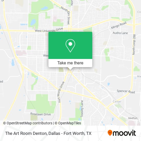 The Art Room Denton map