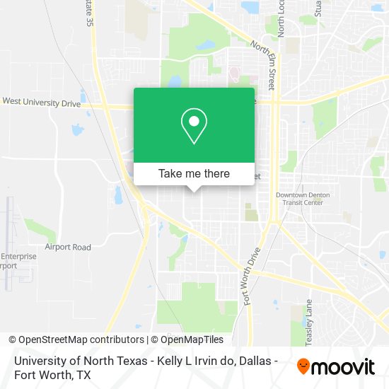 Mapa de University of North Texas - Kelly L Irvin do