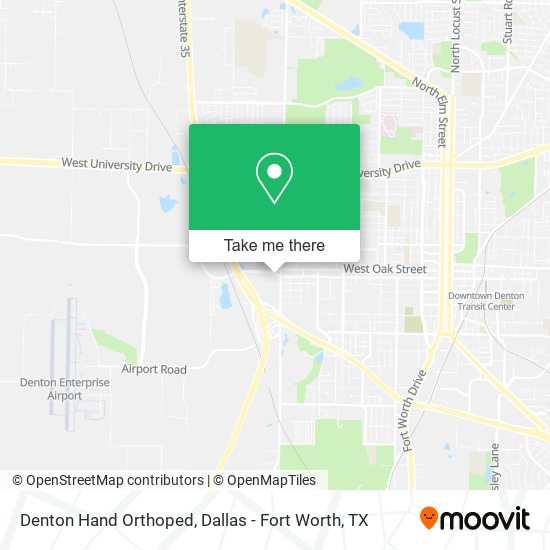 Denton Hand Orthoped map