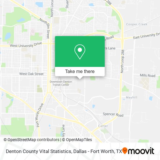 Mapa de Denton County Vital Statistics