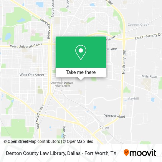 Denton County Law Library map