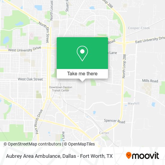 Aubrey Area Ambulance map