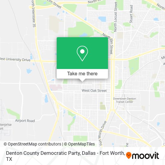Mapa de Denton County Democratic Party