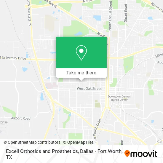 Excell Orthotics and Prosthetics map