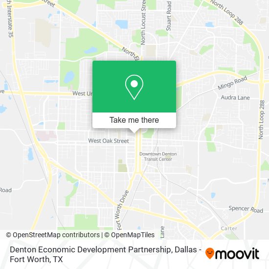 Denton Economic Development Partnership map