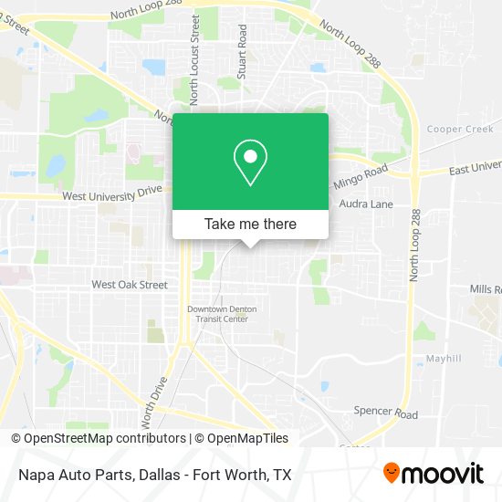 Napa Auto Parts map