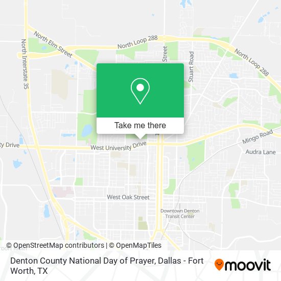 Denton County National Day of Prayer map