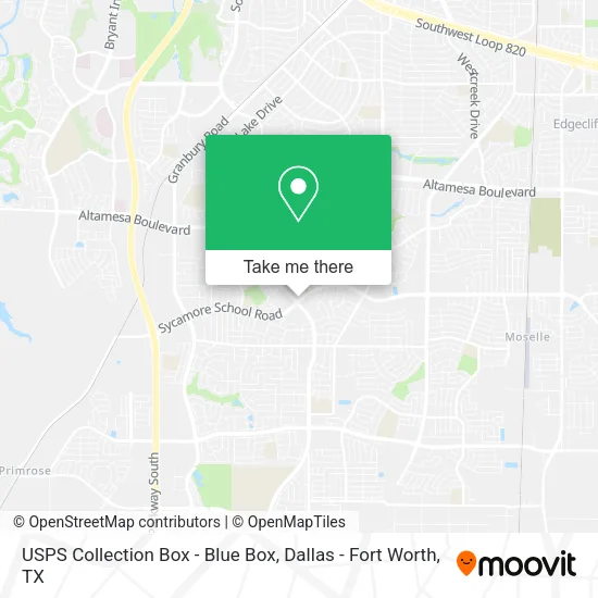 Mapa de USPS Collection Box - Blue Box