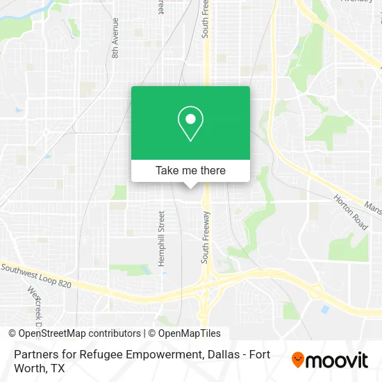 Mapa de Partners for Refugee Empowerment