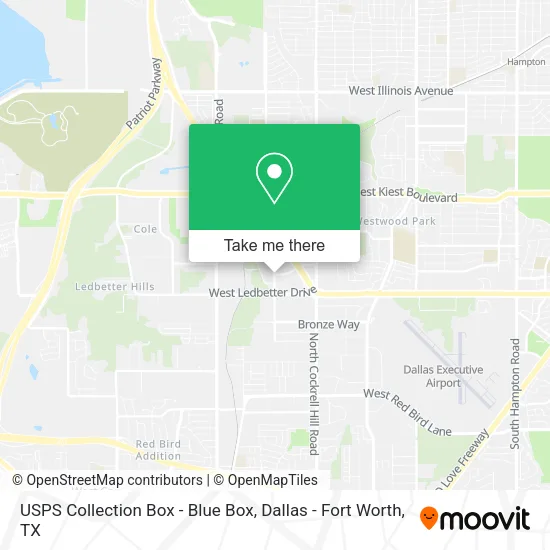 Mapa de USPS Collection Box - Blue Box