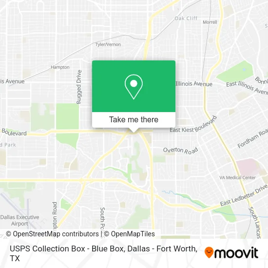USPS Collection Box - Blue Box map