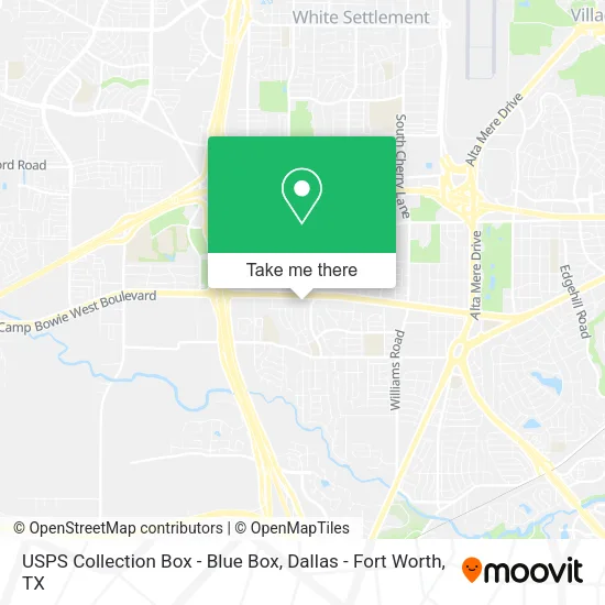 USPS Collection Box - Blue Box map