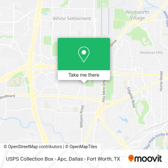 USPS Collection Box - Apc map