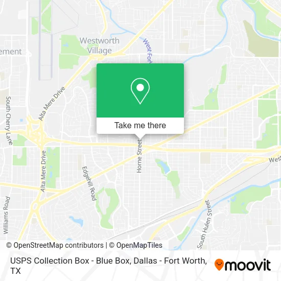 Mapa de USPS Collection Box - Blue Box