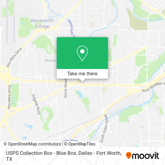 Mapa de USPS Collection Box - Blue Box